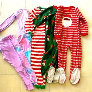Bundle: set of 6 Kids girl pajamas sets size 5T-6